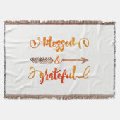 dankbarer herzlicher Erntedank Decke (Vorderseite)