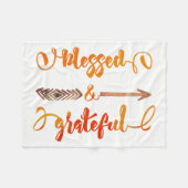 dankbarer herzlicher Erntedank Fleecedecke (Vorderseite (Horizontal))