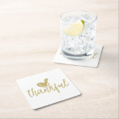 dankbarer herzlicher Erntedank Rechteckiger Pappuntersetzer (Vor Ort)