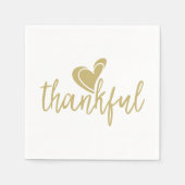 dankbarer herzlicher Erntedank Serviette (Vorderseite)
