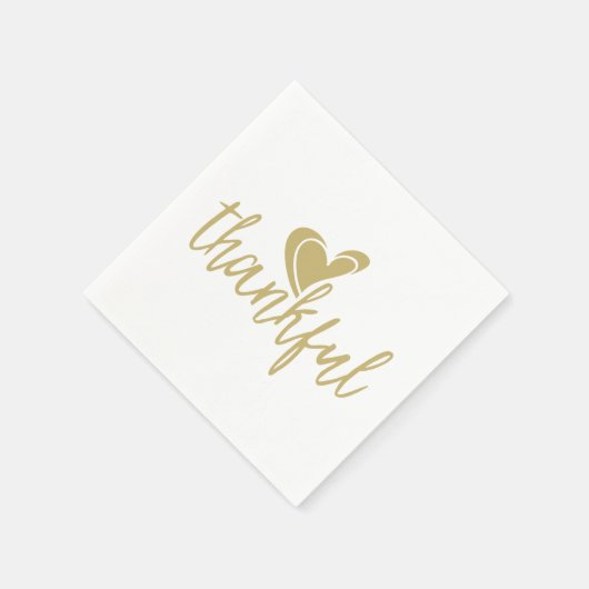 dankbarer herzlicher Erntedank Serviette (Ecke)