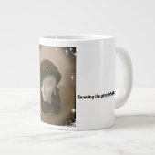 Dankbarer Herzschlag Jumbo-Tasse (Vorderseite Rechts)