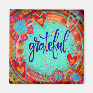 Dankbarer Hübscher floraler Whimsical Inspiration Magnet