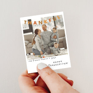 Dankbarer Instant-Foto Familien-Erntedankfest Feiertagskarte