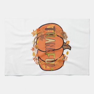 Dankbarer Kürbis Thanksgiving T-Shirt - Geschenke  Geschirrtuch