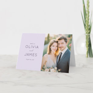 Dankbarer Lavendel Elegantes Foto Dankeskarte