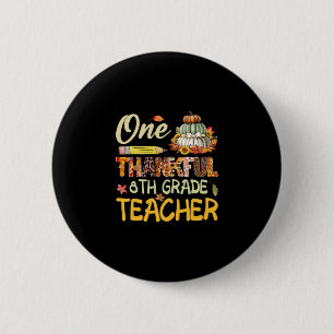 Dankbarer Lehrer der 8. Klasse Kürbis Herbst Thank Button