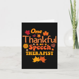 Dankbarer Logopäde Herbst Thanksgiving Für Wo Karte