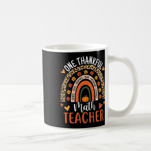 Dankbarer Mathe Teacher Fun Erntedank Rainbow Tee Kaffeetasse (Rechts)