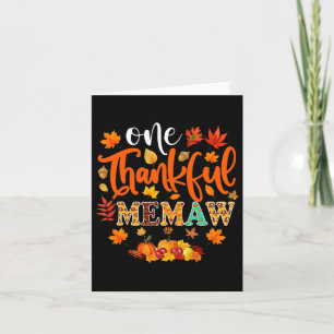 Dankbarer Memaw Fun Herbst Herbst Erntedank Karte