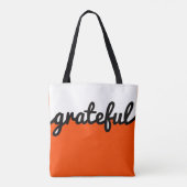Dankbarer Orange Schwarz-weißer Farbblock Tasche (Rückseite)