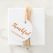 Dankbarer, orangefarbener, benutzerdefinierter Kra Geschenkanhänger (Beispiel)