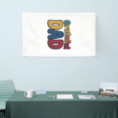 Dankbarer Papa Retro-Blasenbuchstabe-Shirt-Design_ Banner (Messeveranstaltung)