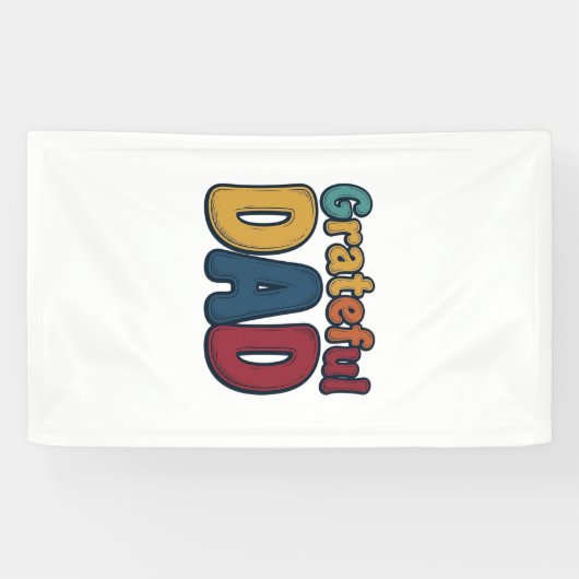 Dankbarer Papa Retro-Blasenbuchstabe-Shirt-Design_ Banner (Horizontal)