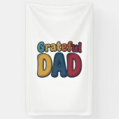 Dankbarer Papa Retro-Blasenbuchstabe-Shirt-Design_ Banner (Vertikal)