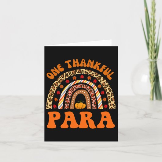 Dankbarer Para Beruflich Fall Erntedank Leopa Karte (Vorderseite)