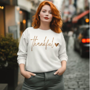 Dankbarer Pullover für Frauen, Erntedank-Shirt