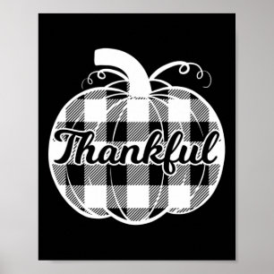 Dankbarer Pumpkin Niedlicher Erntedank Herbst Herb Poster