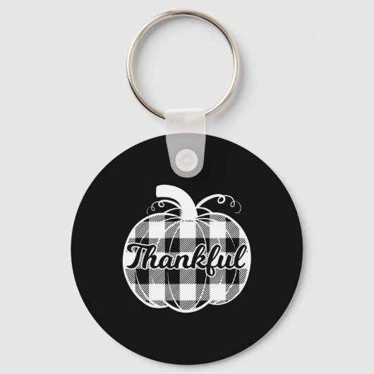 Dankbarer Pumpkin Niedlicher Erntedank Herbst Herb Schlüsselanhänger (Vorderseite)