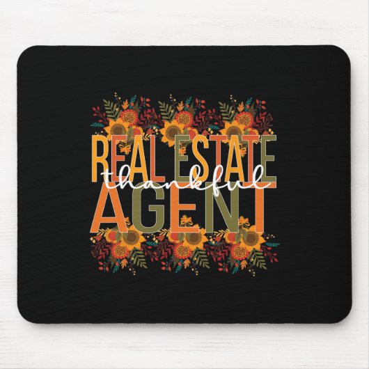 Dankbarer Real Anwesen Agent Erntedank Mousepad (Vorne)