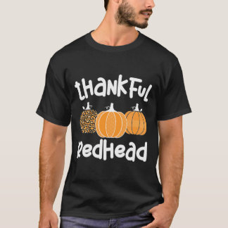 Dankbarer Redhead-Erntedank Rothaarige Frau 1 T-Shirt
