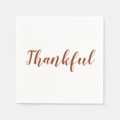 Dankbarer Rostbrust-Cinnamon-Erntedank Serviette (Vorderseite)