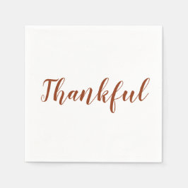 Dankbarer Rostbrust-Cinnamon-Erntedank Serviette