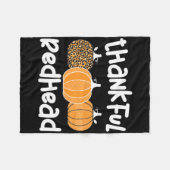 Dankbarer Rotkopfweibchen Erntedank Rothaarige 1 Fleecedecke (Vorderseite (Horizontal))