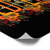 Dankbarer Rotkopfweibchen Rothaarige Erntedank Poster (Ecke)