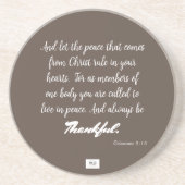 Dankbarer Sandstone-Untersetzer Getränkeuntersetzer (Vorne)