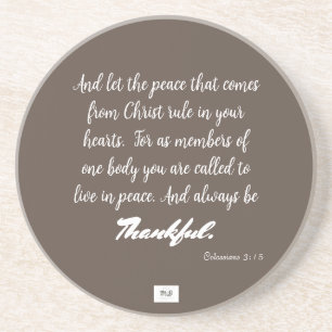 Dankbarer Sandstone-Untersetzer Getränkeuntersetzer