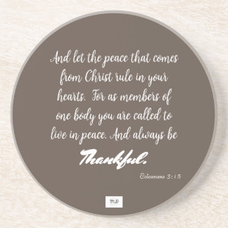 Dankbarer Sandstone-Untersetzer Getränkeuntersetzer