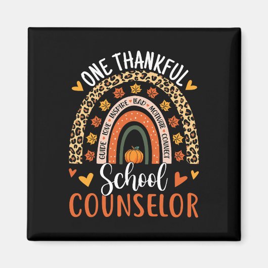 Dankbarer Schulberater Erntedank Rainbow Cou Magnet (Vorne)