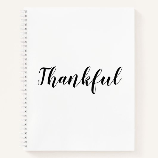 Dankbarer Schwarz-weißer, benutzerdefinierter Skri Notizblock (Vorderseite)