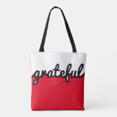 Dankbarer Schwarz-weißer Rotfarbblock Tasche (Rückseite)