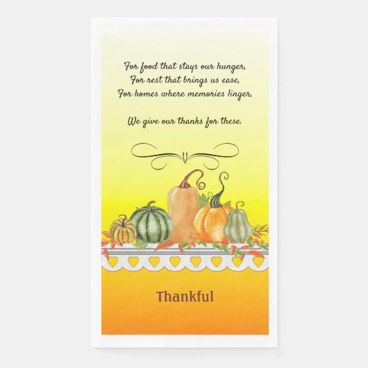 Dankbarer Segen Serviette (Vorderseite)