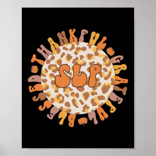 Dankbarer sprachlicher Pathologe Erntedank Poster