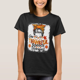 Dankbarer Sprechtherapeut Fall Erntedank Messy T-Shirt