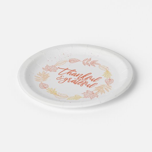 Dankbarer u. dankbarer Pappteller (Schrägansicht)