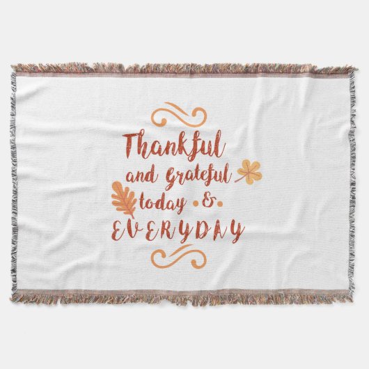 dankbarer und dankbarer Erntedank Decke (Vorderseite)