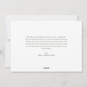 Dankbarer und dankbarer Erntedank Feiertagskarte (Rückseite)