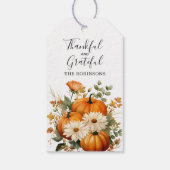 Dankbarer und dankbarer Erntedank Geschenkanhänger (Rückseite)