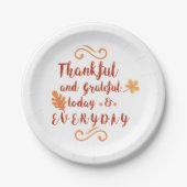 dankbarer und dankbarer Erntedank Pappteller (Vorderseite)