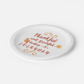 dankbarer und dankbarer Erntedank Pappteller (Schrägansicht)