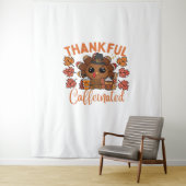 Dankbarer und koffeinierter, lustiger Erntedank-Ka Wandteppich (Beispiel)