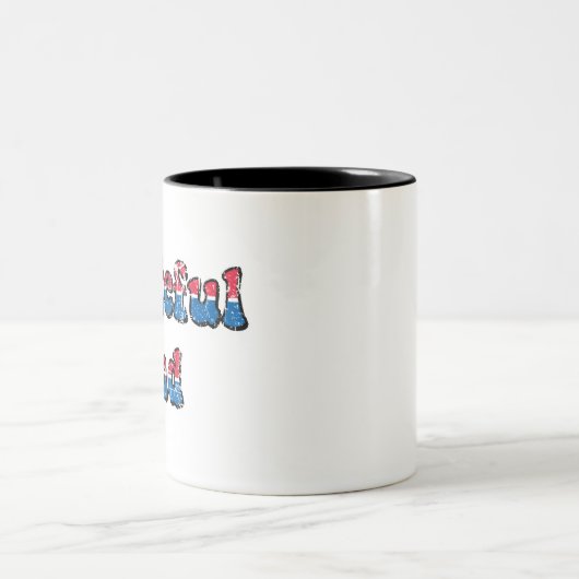Dankbarer Vater Zweifarbige Tasse (Mittel)