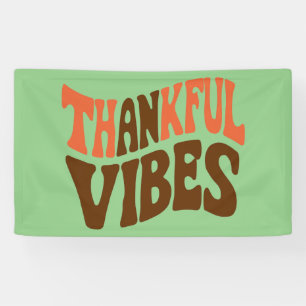 Dankbarer Vibes Erntedank Vintag Dankbar Banner