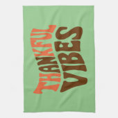 Dankbarer Vibes Erntedank Vintag Dankbar Geschirrtuch (Vertikal)