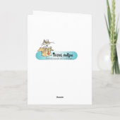 Dankbarer Vogel- und Schildkrötekumpel Dankeskarte (Rückseite)