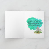 Dankbarer Vogel- und Schildkrötekumpel Dankeskarte (Innenseite)